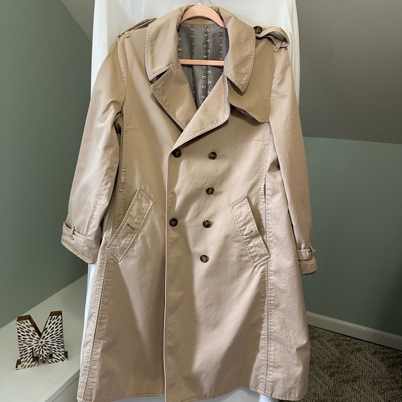 Tory Burch Beige Tan Trench Coat Size 12 - Picture 2 of 14